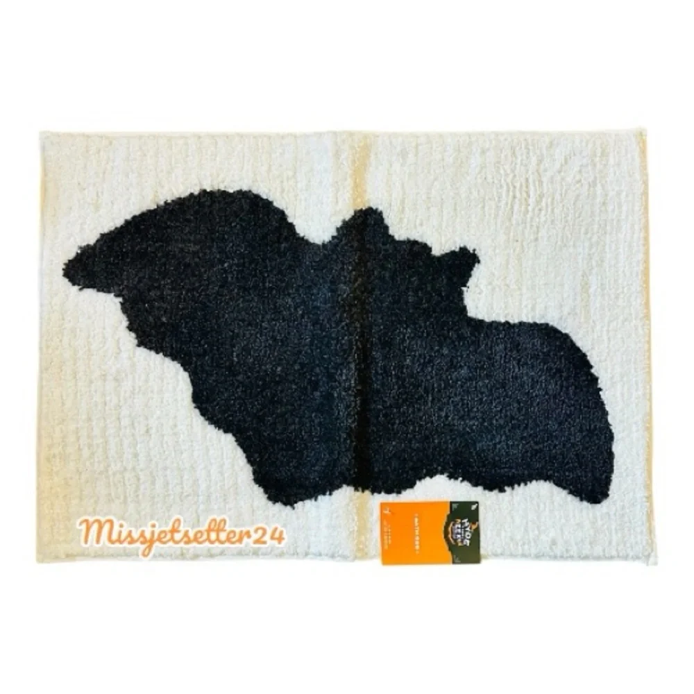 Target Hyde & EEK! Halloween Bat Bath Rug Black and White NWT